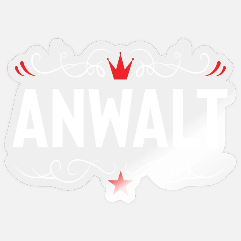 Profession d’avocat - Sticker taille S (10 x 10 cm) - brillant transparent