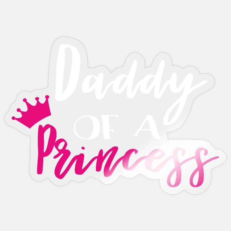 Papa einer Prinzessin - Sticker Größe S (10 x 10 cm) - Transparent glänzend