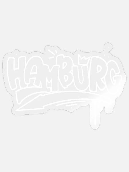 Hamburg Graffiti - Sticker Größe S (10 x 10 cm) - Transparent glänzend