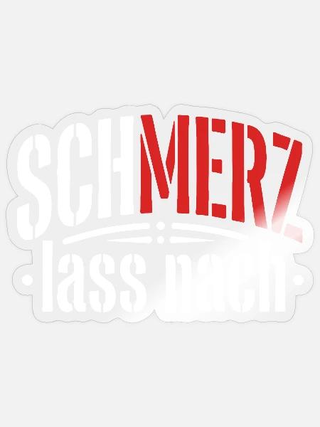 SchMerz lass nach - nein zu Merz - Sticker Größe S (10 x 10 cm) - Transparent glänzend