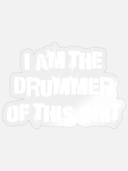 Band Drummer  - Sticker Größe S (10 x 10 cm) - Transparent glänzend