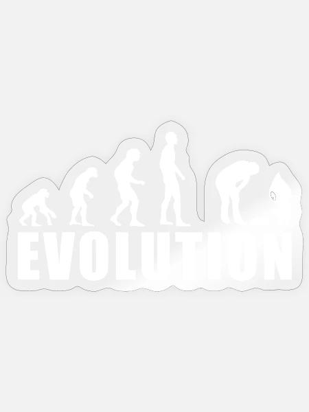 EVOLUTION KOTZE Geschenk - Sticker Größe S (10 x 10 cm) - Transparent glänzend