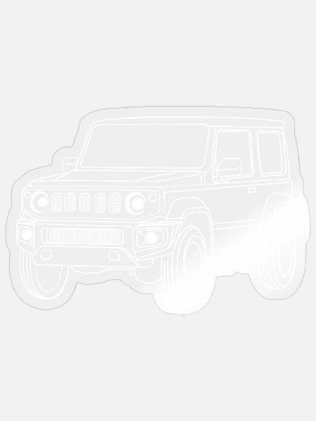 Jimny jeep - Sticker Größe S (10 x 10 cm) - Transparent glänzend
