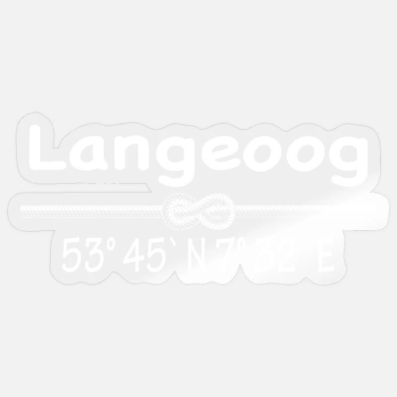 Coordinates Langeoog Sticker size S (10 x 10 cm)