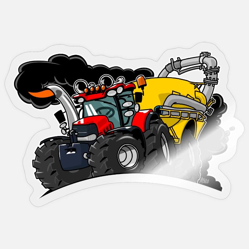 0961 Kofferwagen - Sticker Größe S (10 x 10 cm) - Transparent glänzend