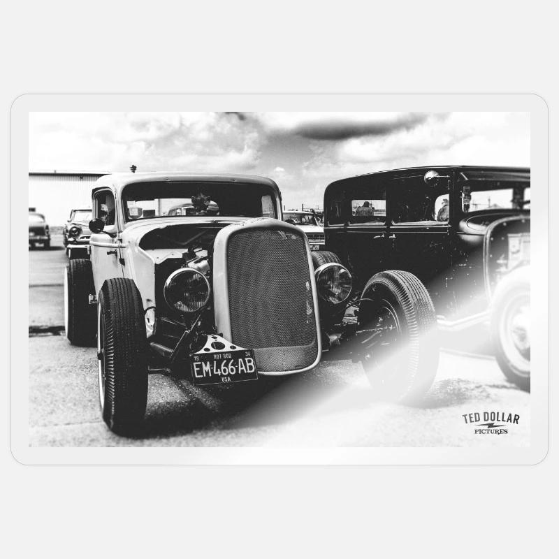 Hotrod - Sticker Größe S (10 x 10 cm) - Transparent glänzend