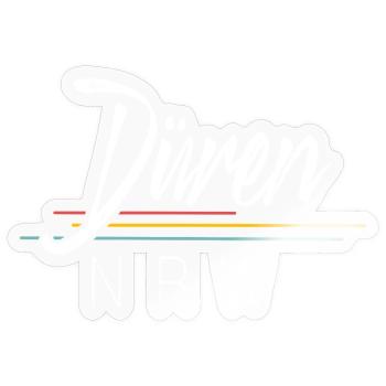 Düren Nrw - Sticker Größe S (10 x 10 cm) - Transparent glänzend - Vorne