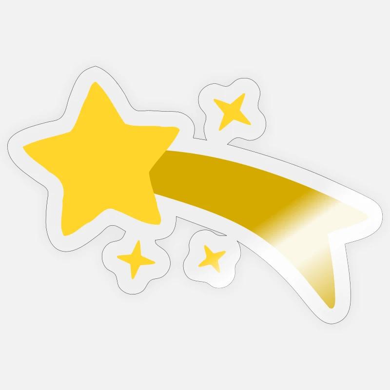 Sternschnuppe Sterne Sternchen Sticker Größe S (10 x 10 cm)