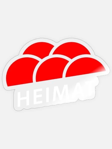 Heimat Bollenhut Schwarzwald - Sticker Größe S (10 x 10 cm) - Transparent glänzend