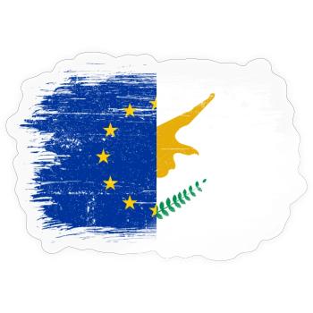 EU Einheit Hand Flagge Kunst - Sticker Größe S (10 x 10 cm) - Transparent glänzend - Vorne