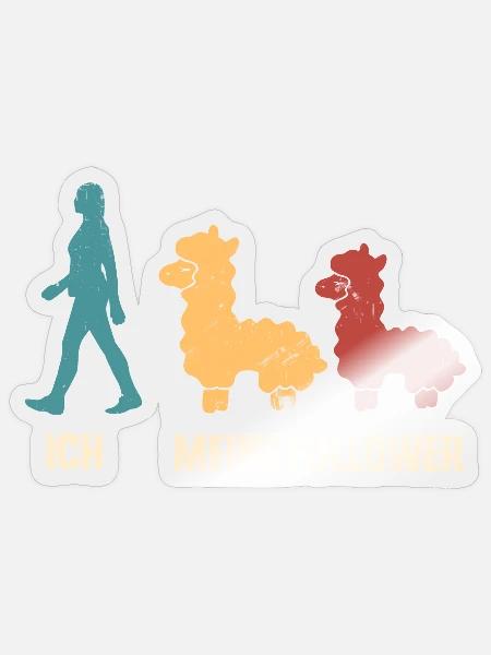 Ich Meine Follower Alpaka - Sticker Größe S (10 x 10 cm) - Transparent glänzend