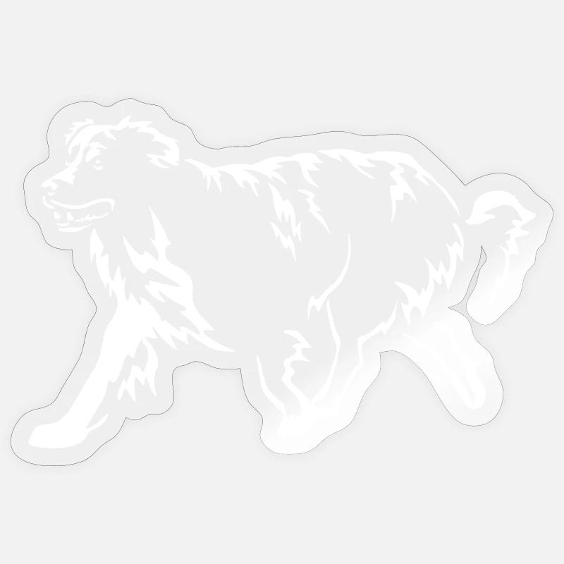 Australian Shepherd "Black Edition" - Sticker size S (10 x 10 cm) - transparent glossy