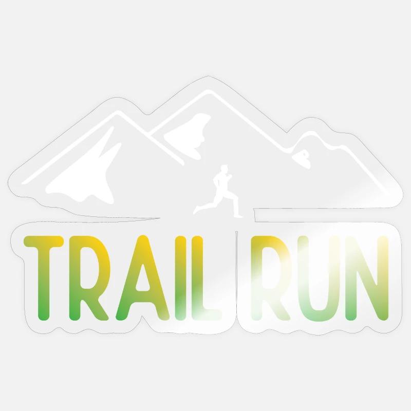 Course de sentier Sticker taille S (10 x 10 cm)