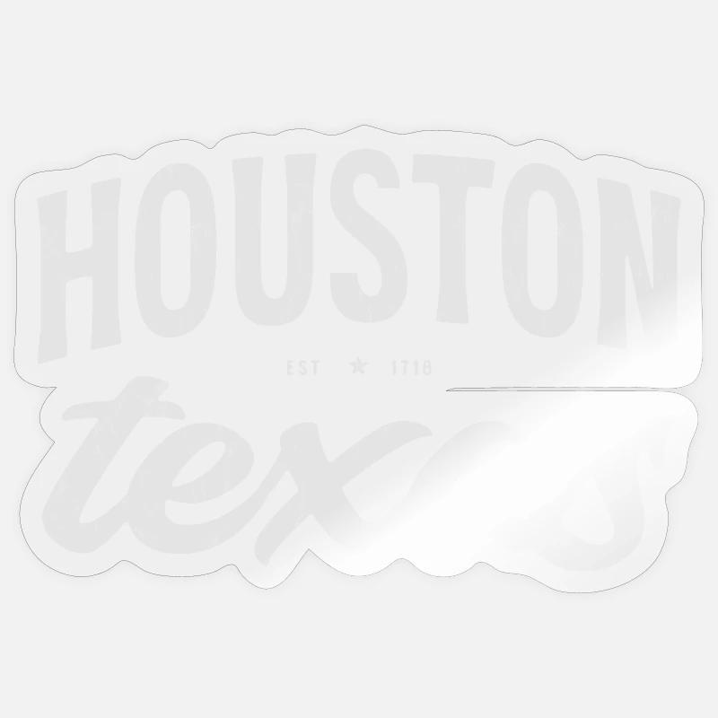 Houston Texas Vintage Script Sticker Größe S (10 x 10 cm)