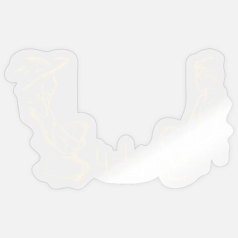 Séance aux chandelles - Sticker taille S (10 x 10 cm) - brillant transparent
