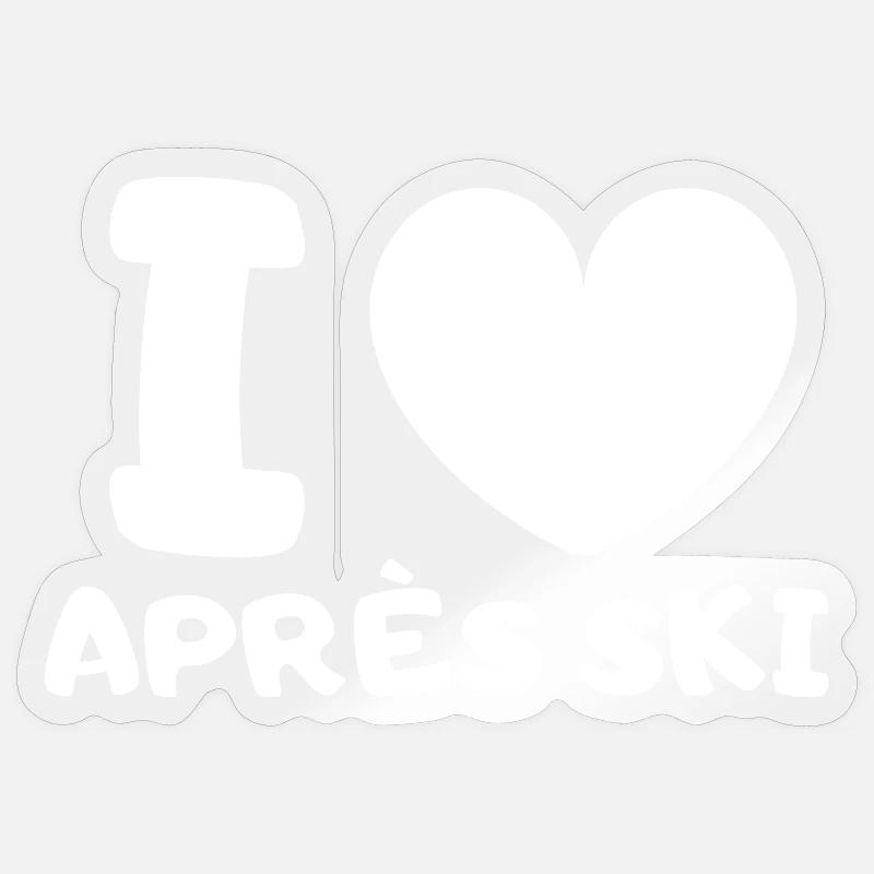 Aprés Ski - Sticker taille S (10 x 10 cm) - brillant transparent