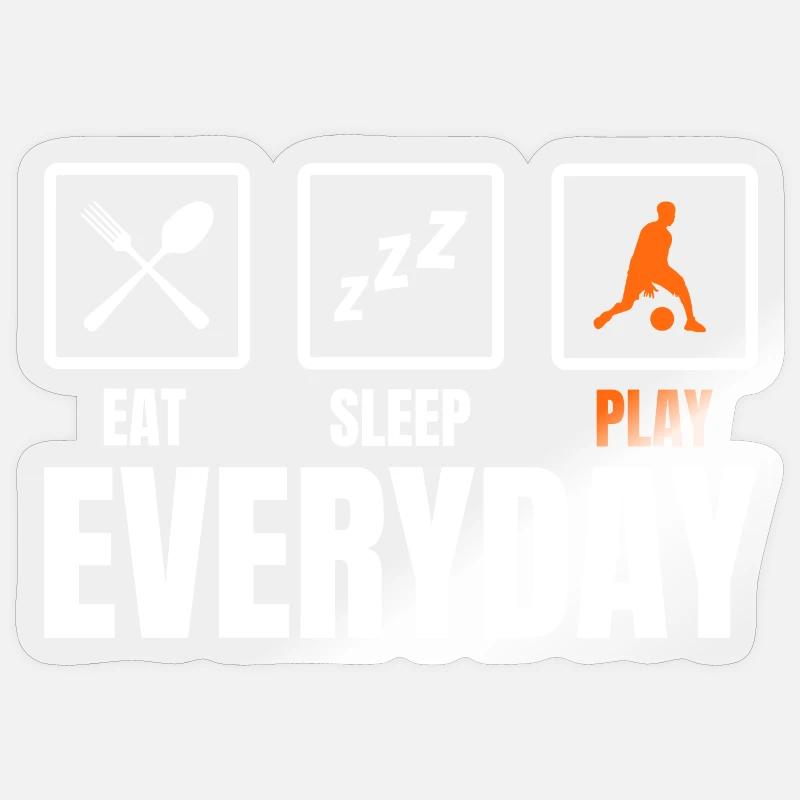 Routine de joueur de basket-ball - Sticker taille S (10 x 10 cm) - brillant transparent