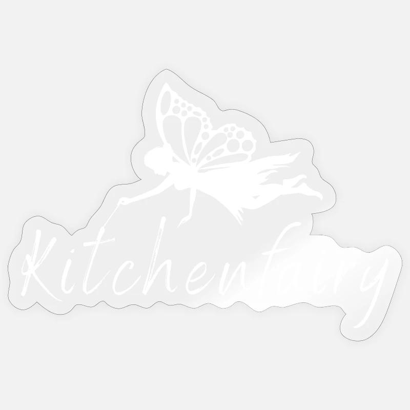 Fée de la cuisine - Sticker taille S (10 x 10 cm) - brillant transparent