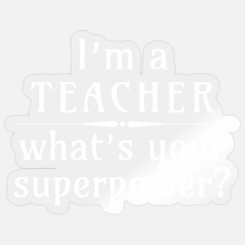 Conception de citation d’enseignant inspirante Sticker taille S (10 x 10 cm)