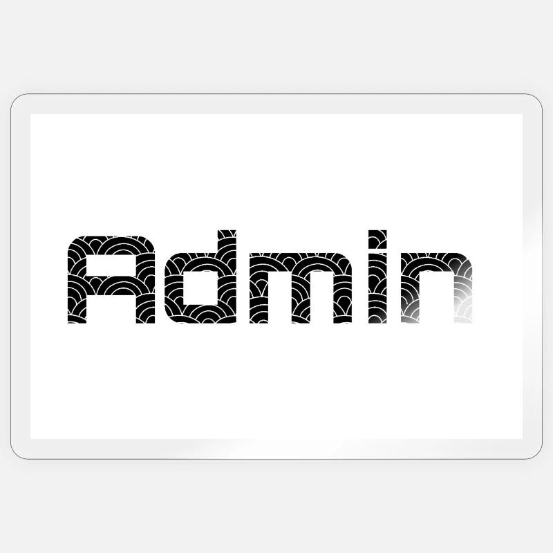 ADMIN Blackwords/WhiteBackround Sticker Größe S (10 x 10 cm)