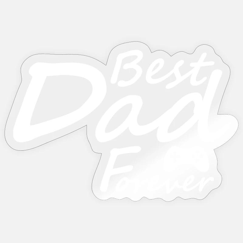 Best dad forever controller Sticker Größe S (10 x 10 cm)