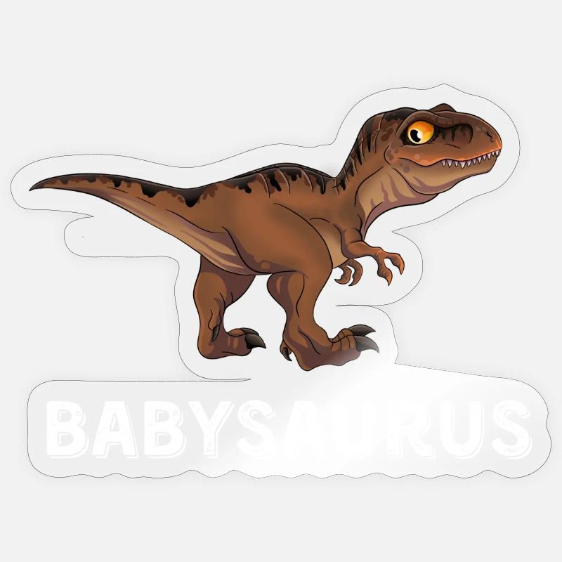 Babysaurus - Sticker Größe S (10 x 10 cm) - Transparent glänzend