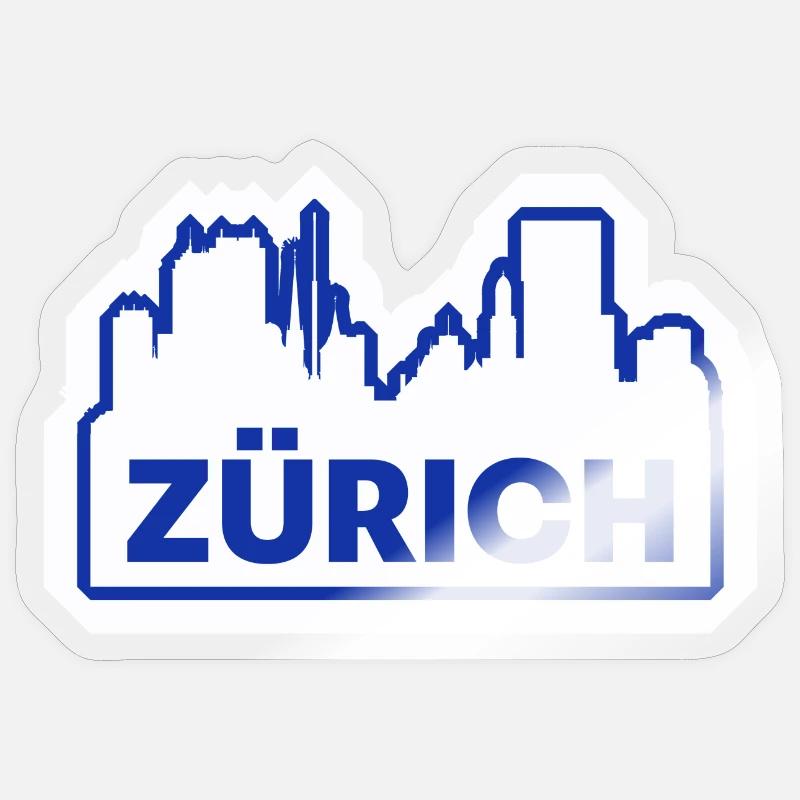 Impression du logo Zurich Skyline Sticker taille S (10 x 10 cm)