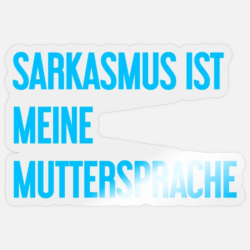 Sarcasme Pro - Sticker taille S (10 x 10 cm) - brillant transparent