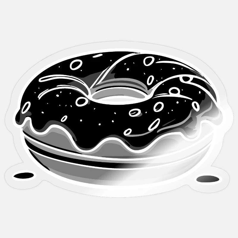 Donut - white Sticker size S (10 x 10 cm)