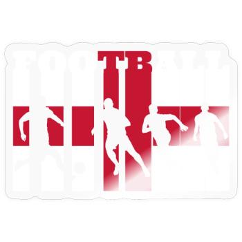Englischer Fußball - Sticker Größe S (10 x 10 cm) - Transparent glänzend - Vorne