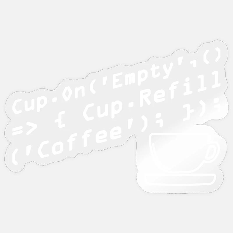 Aus Kaffee Code generieren Programmierer Sticker Größe S (10 x 10 cm)