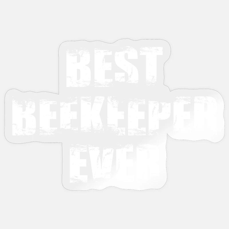 Funny beekeepers - Sticker size S (10 x 10 cm) - transparent glossy