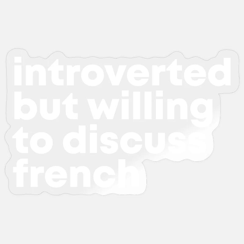 Français - Sticker taille S (10 x 10 cm) - brillant transparent