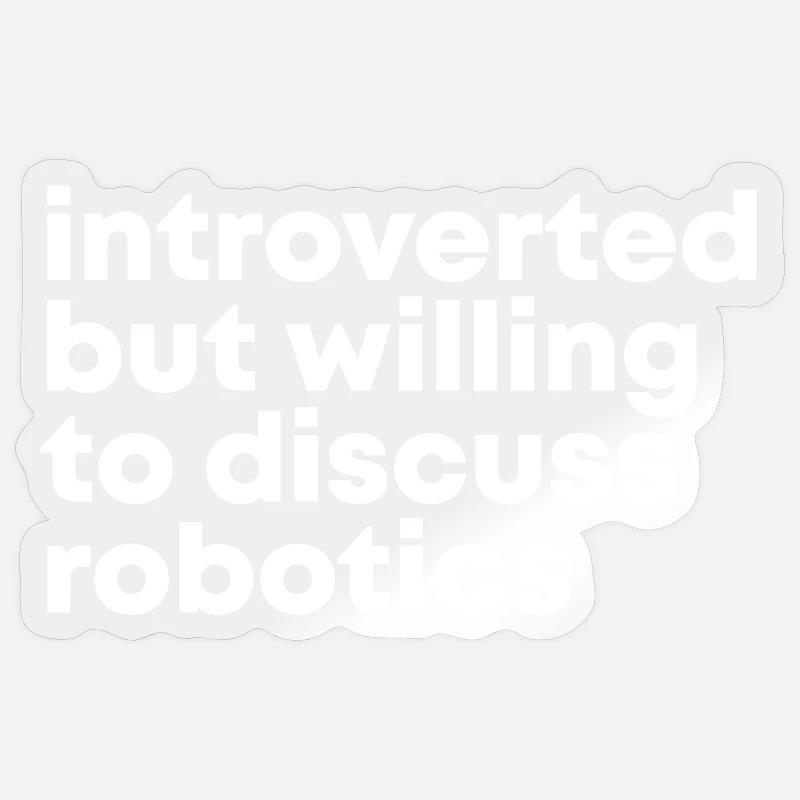Robotertechnik - Sticker Größe S (10 x 10 cm) - Transparent glänzend