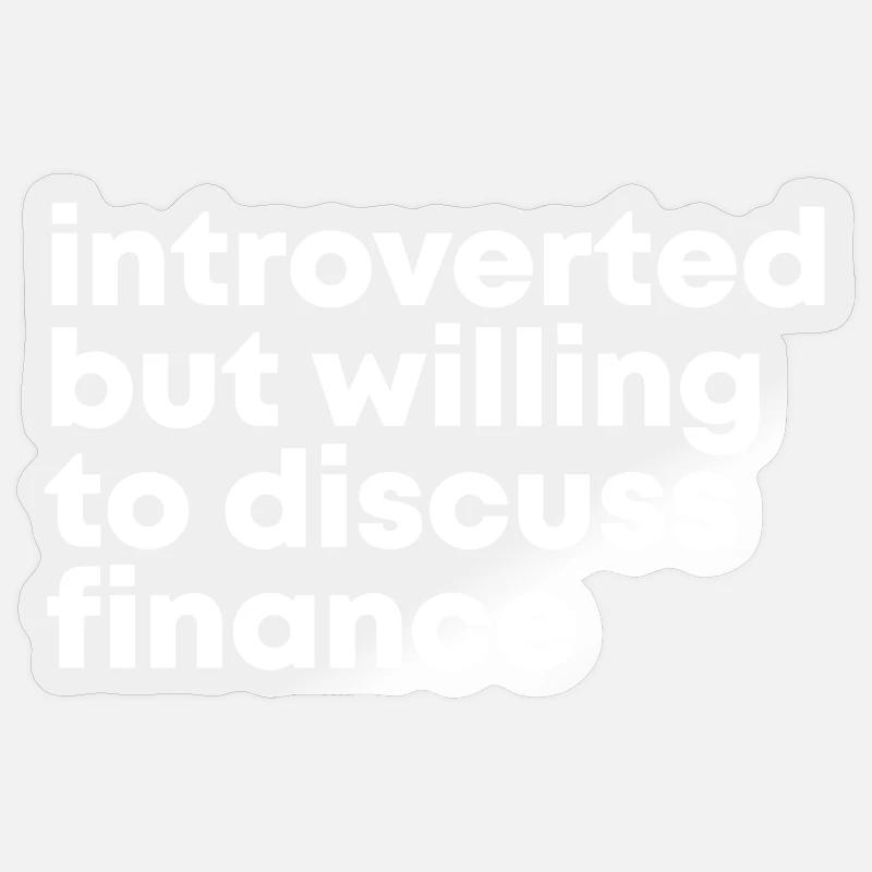 finance - Sticker taille S (10 x 10 cm) - brillant transparent