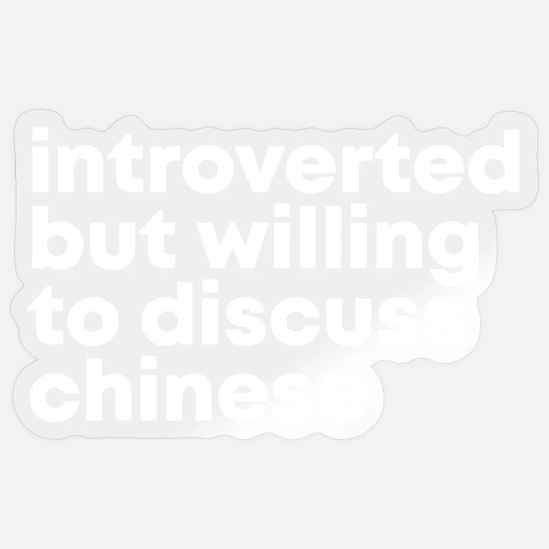 Chinesisch - Sticker Größe S (10 x 10 cm) - Transparent glänzend