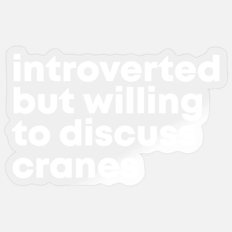 grue - Sticker taille S (10 x 10 cm) - brillant transparent