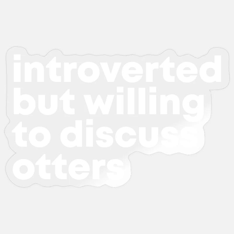Otter - Sticker size S (10 x 10 cm) - transparent glossy