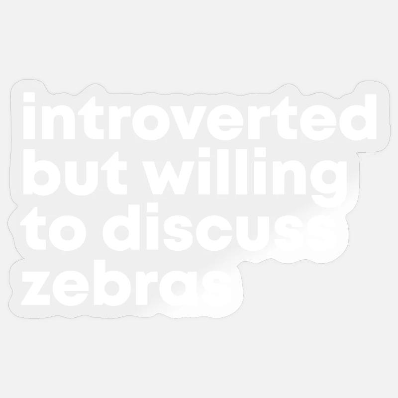 Zebra - Sticker Größe S (10 x 10 cm) - Transparent glänzend