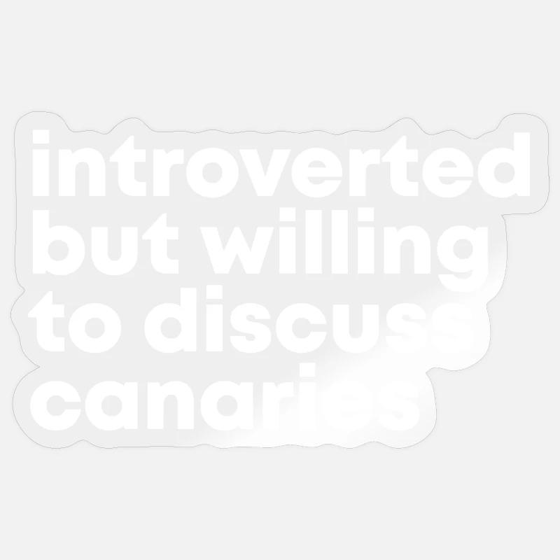canari - Sticker taille S (10 x 10 cm) - brillant transparent