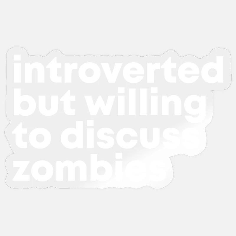 Zombie - Sticker Größe S (10 x 10 cm) - Transparent glänzend