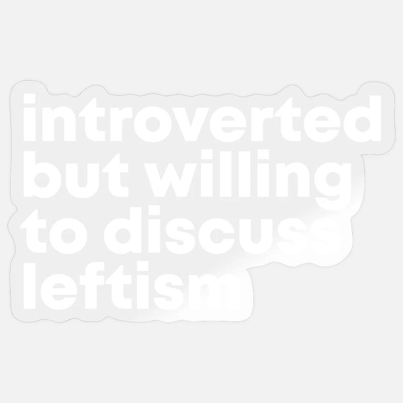 Gauche - Sticker taille S (10 x 10 cm) - brillant transparent