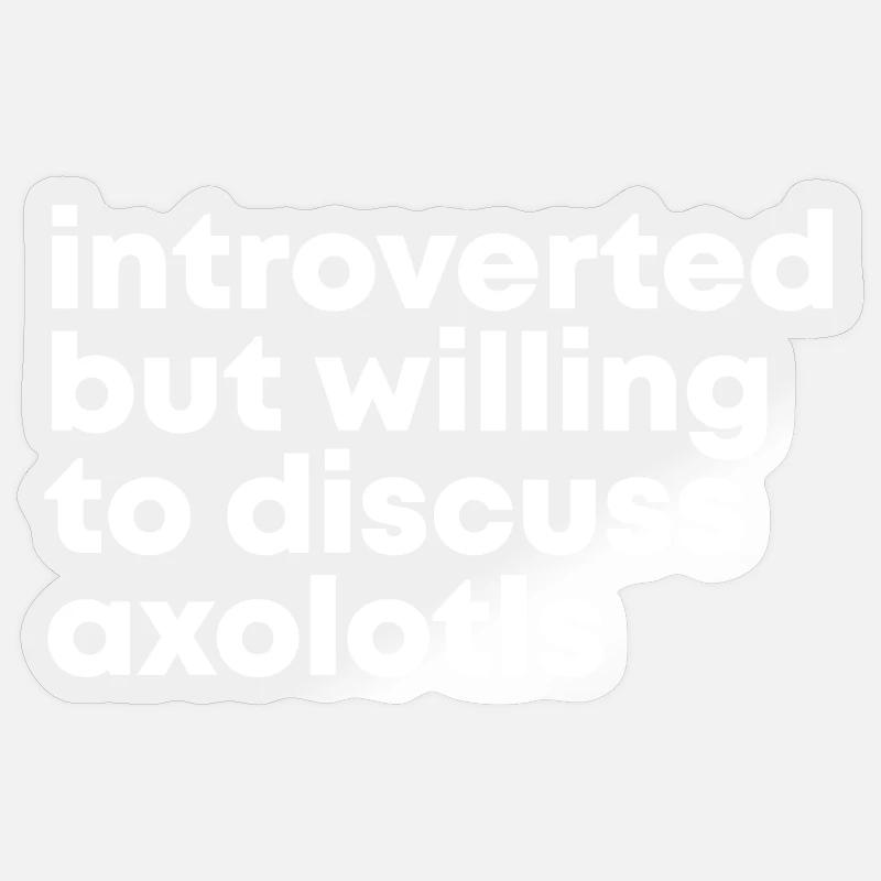 axolotl - Sticker taille S (10 x 10 cm) - brillant transparent