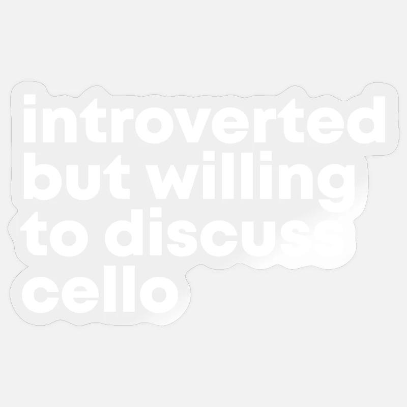 violoncelle Sticker taille S (10 x 10 cm)