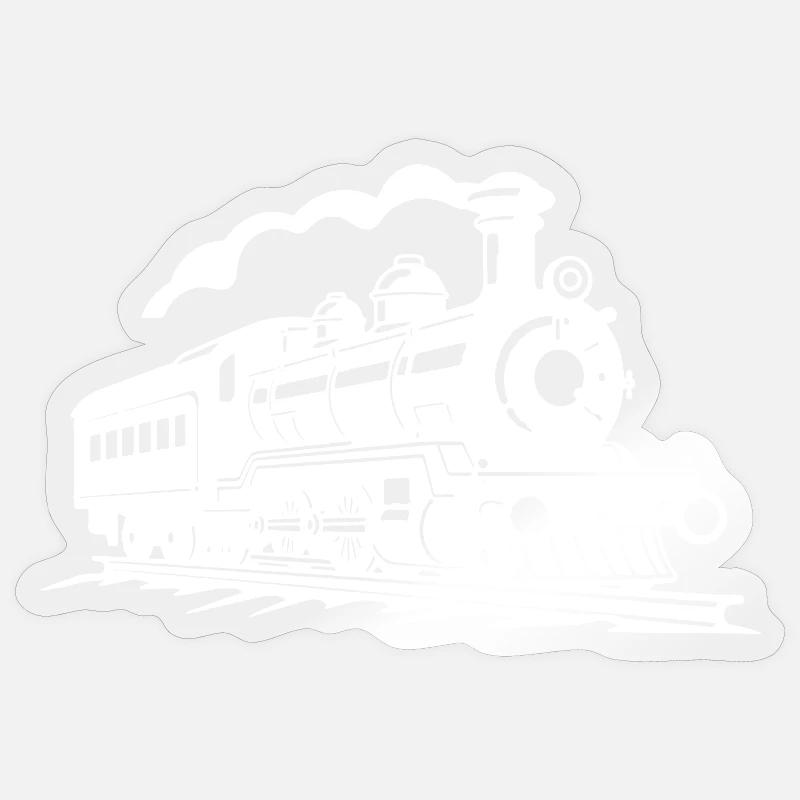 Eisenbahn - Sticker Größe S (10 x 10 cm) - Transparent glänzend