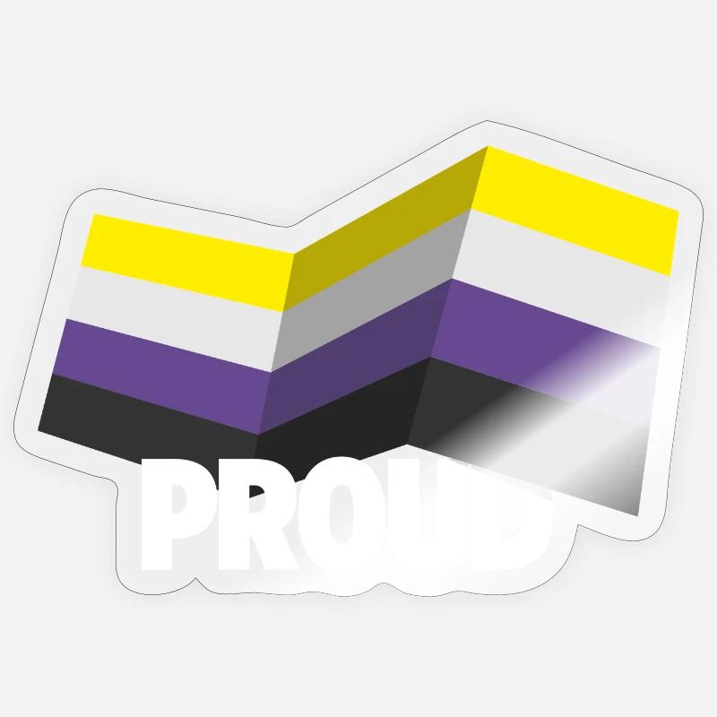PROUD 2025 Non Binary Sticker Größe S (10 x 10 cm)