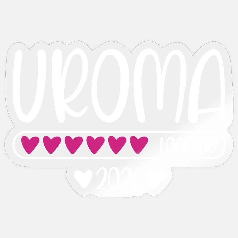 Uroma 2026 loading - Sticker Größe S (10 x 10 cm) - Transparent glänzend