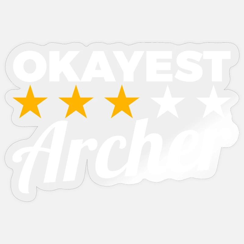Average archer - Sticker size S (10 x 10 cm) - transparent glossy