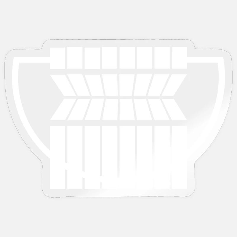 Abstract Geometric Pattern on Monochrome Sticker size S (10 x 10 cm)