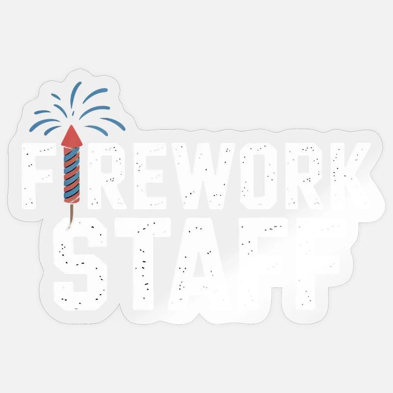  Firework Stuff Party Crew Independence Day 4th of Sticker Größe S (10 x 10 cm)